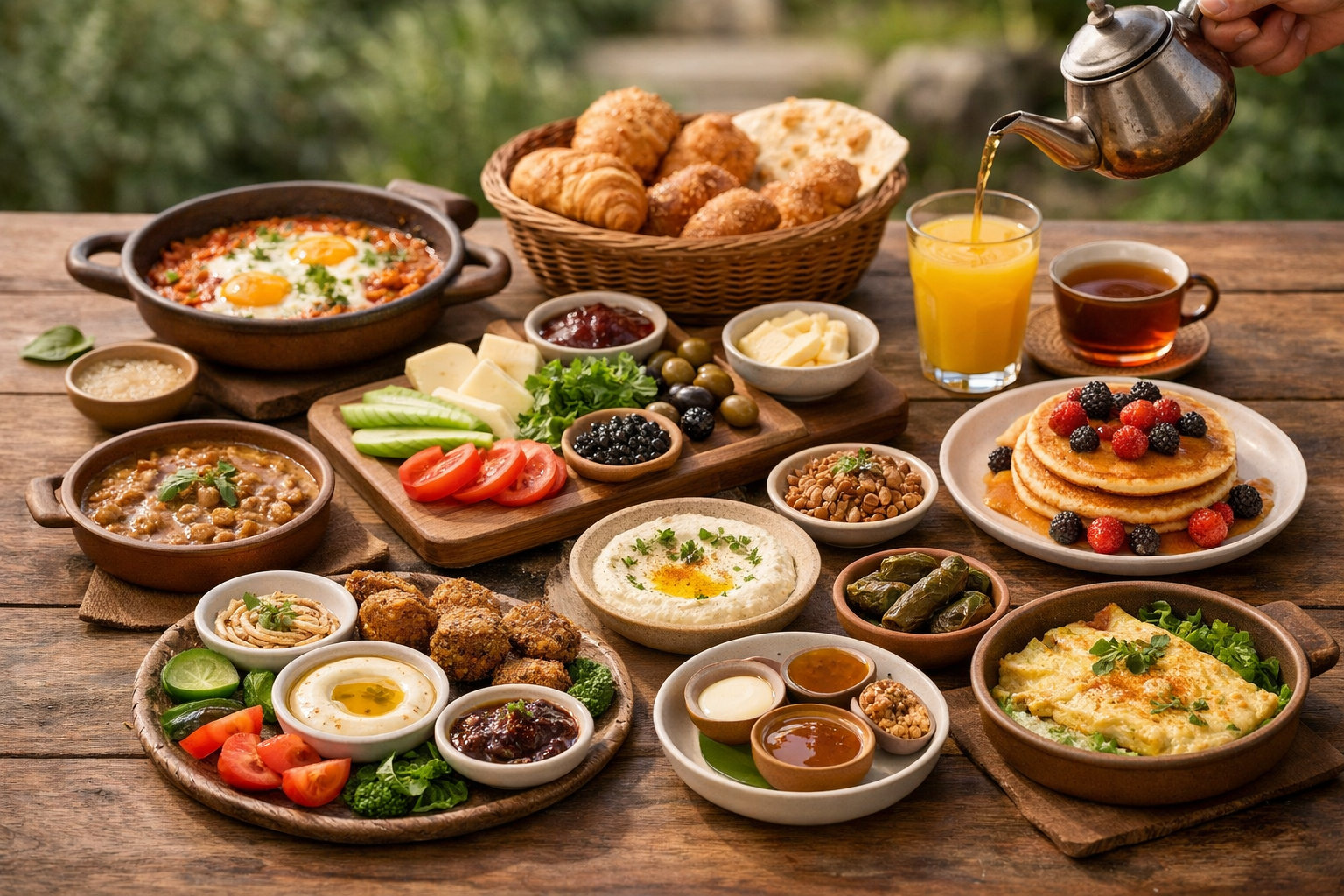 مزرعة ومنتجع التوت الاسود - فطور صباحي مميز مع أطباق تقليدية وحديثة طازة في خميس مشيط